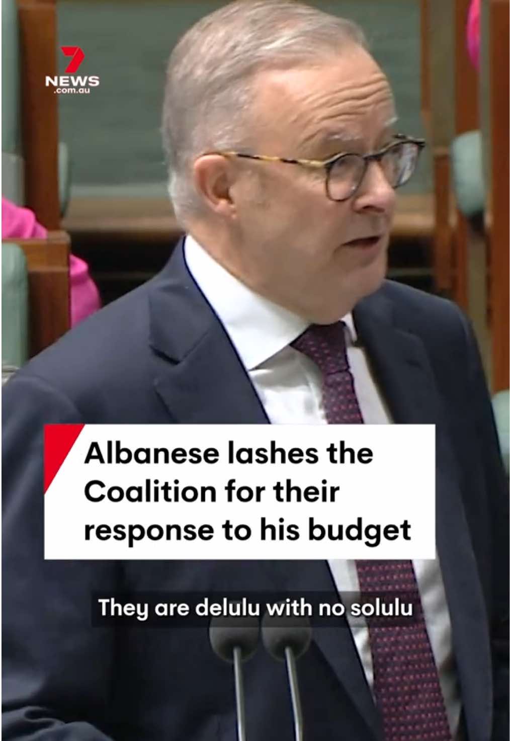 Anthony Albanese labels the Opposition as 'delulu' as fierce debate erupts over the governments fourth federal budget. #auspol #auselection #election2025 #albanes #dutton #labor #liberal #7NEWS