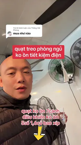 Trả lời @Thắng Hải Phòng quạt treo tường điều khiển ko ồn 5số tiết kiệm điện 1,6củ bao xíp