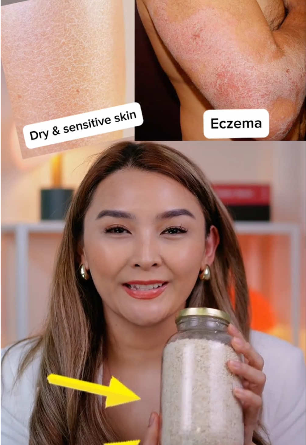 Dry, sensitive skin or eczema? Try our oat-based Skin Relief wash and lotion combo for soothing relief, hydration and barrier protection for #sensitiveskin 🤍  #AveenoPH  📸 repost from @docninamonterola 
