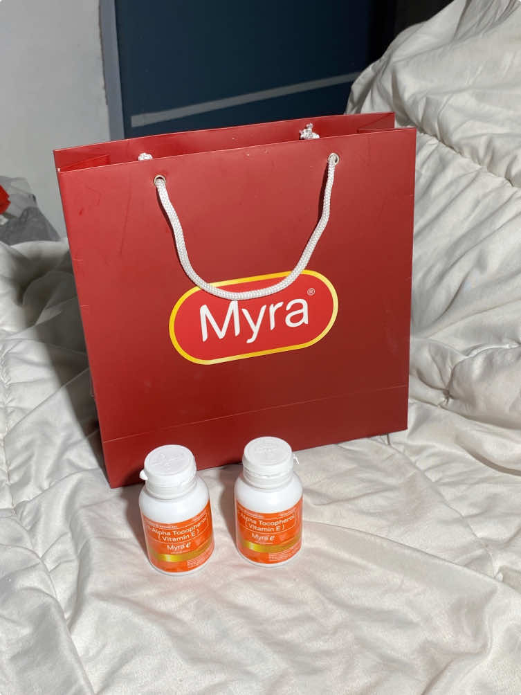 Glow from within with Myra E! ✨ Packed with Vitamin E for healthy, radiant skin!💆🏻‍♀️ #MyraE #glowfromwithin #VitaminE #BeautyTok 