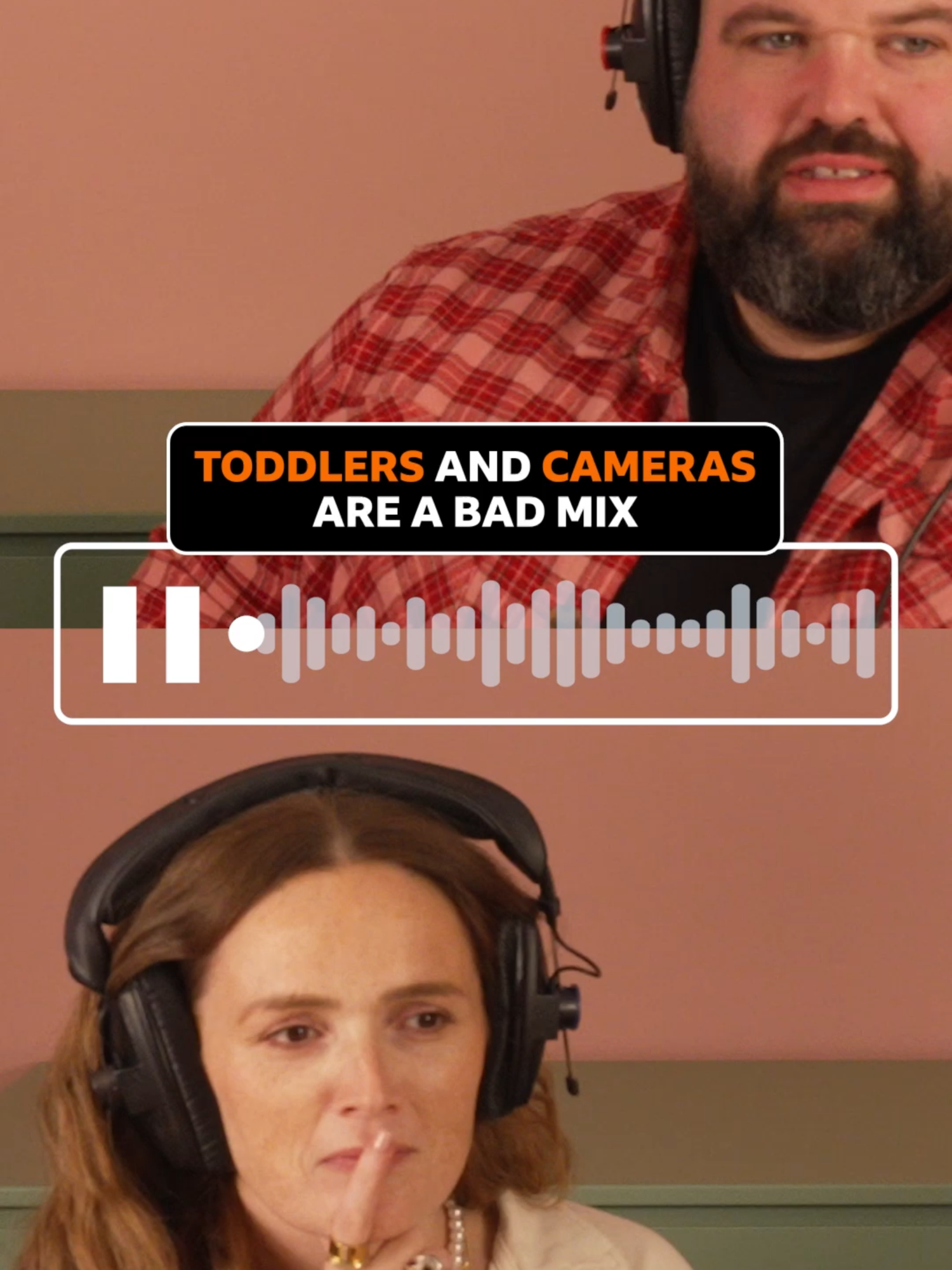 Never trust a kid and a camera 📸 Emma Doran joins Dave for the new episode of Daddy, What's a Podcast? Listen on @bbcsounds #Parenting #toddlers  @daveelliottcomedy @emmadorancomedian