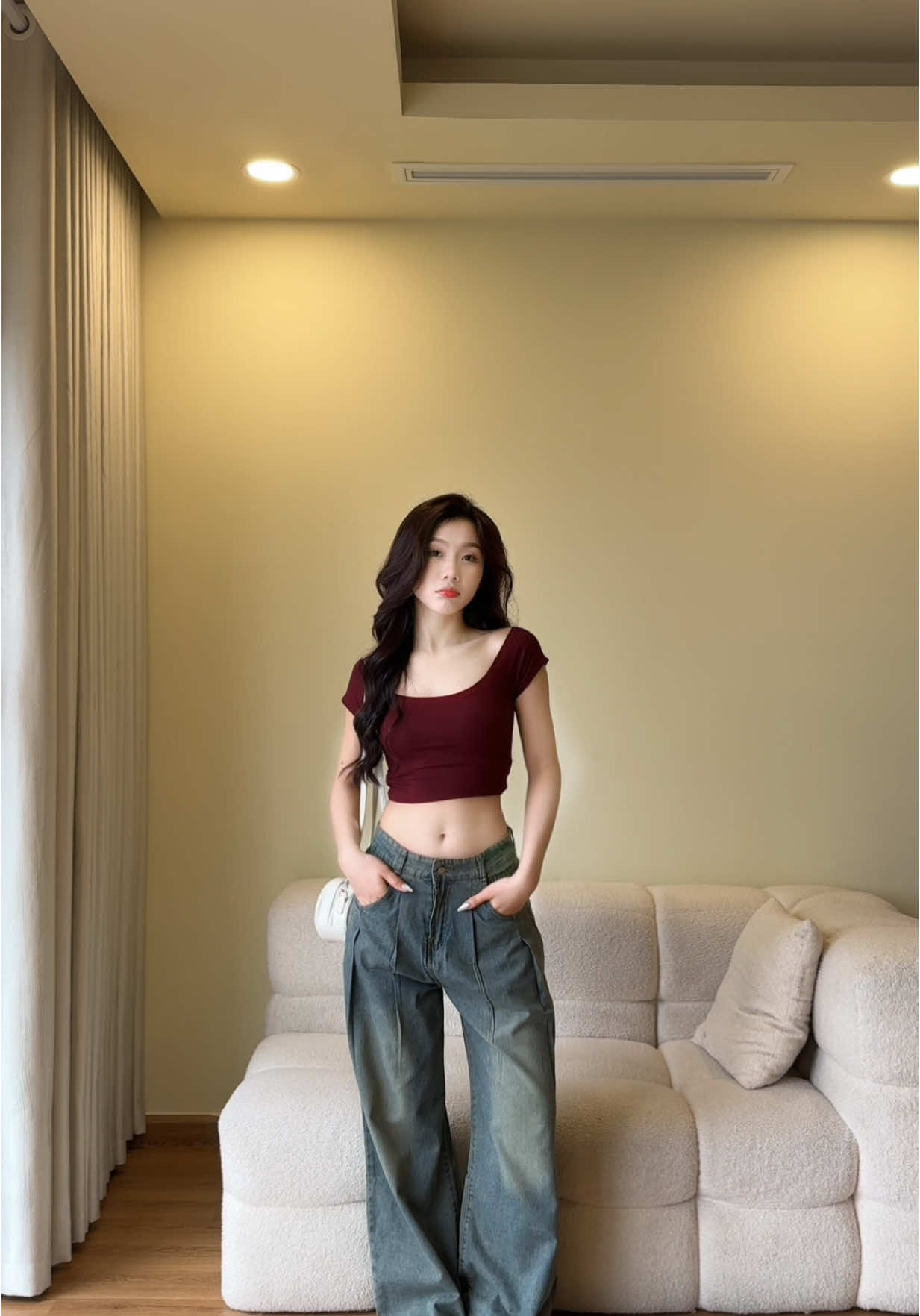 + 1 em quần jean form đẹp trong tủ đồ của HA 🙂‍↕️ #outfitideas #summeroutfits #nevasome 