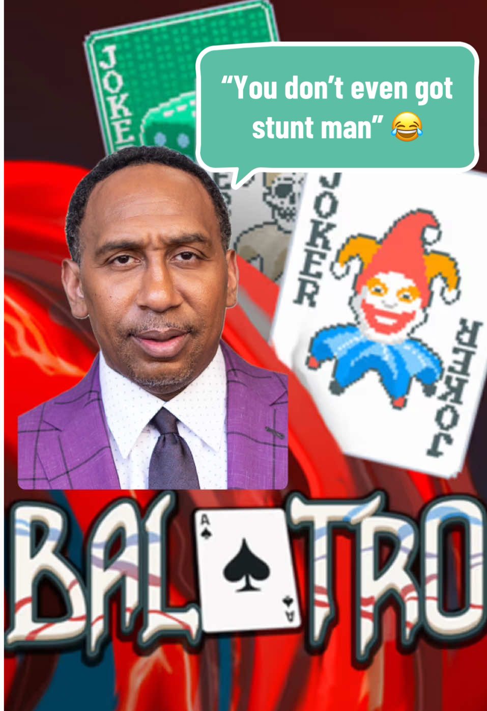 Stephen A. Smith has some great NBA takes on his show First Take. He’s also known to talk about popular memes and pop culture. Today he’s talking about the game Balatro. Stephen A. claims LeBron has an inferior deck and says Bronny isn’t ready for the big league. This ain’t Messi or the Knicks. Top 5 rant ever. #balatro #stephenasmith #lebron #bronnyjames #gamertok #sportstiktok 