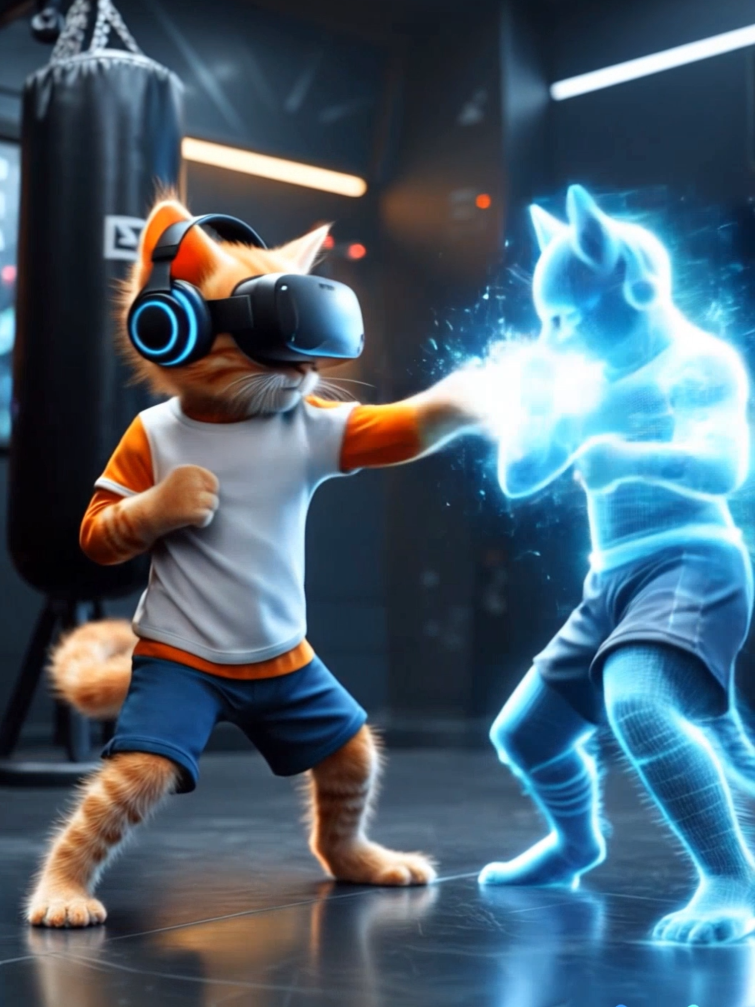 🐱Simba studies eSports🔥  #cat #cutecat #ai #funny #sad #shortfilm #meow #cute #motivation #bully #esports #cybersport #mobilegaming #game