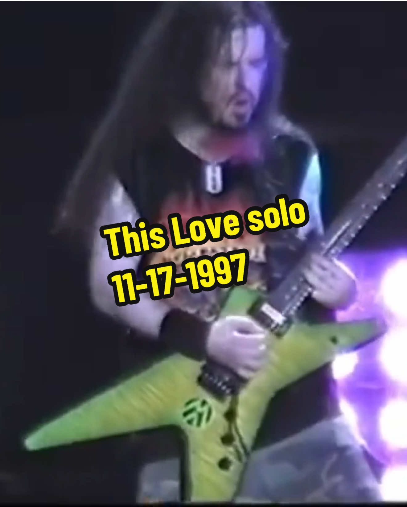 Dime’s live Solos were never the same! That’s the magic of live shows!#dimebag #dimebagdarrell #guitarlegend#livemusic #livesolo#improvisation #liveshow #metalhead #surprise#loveyou #Love#dimebagsolo 