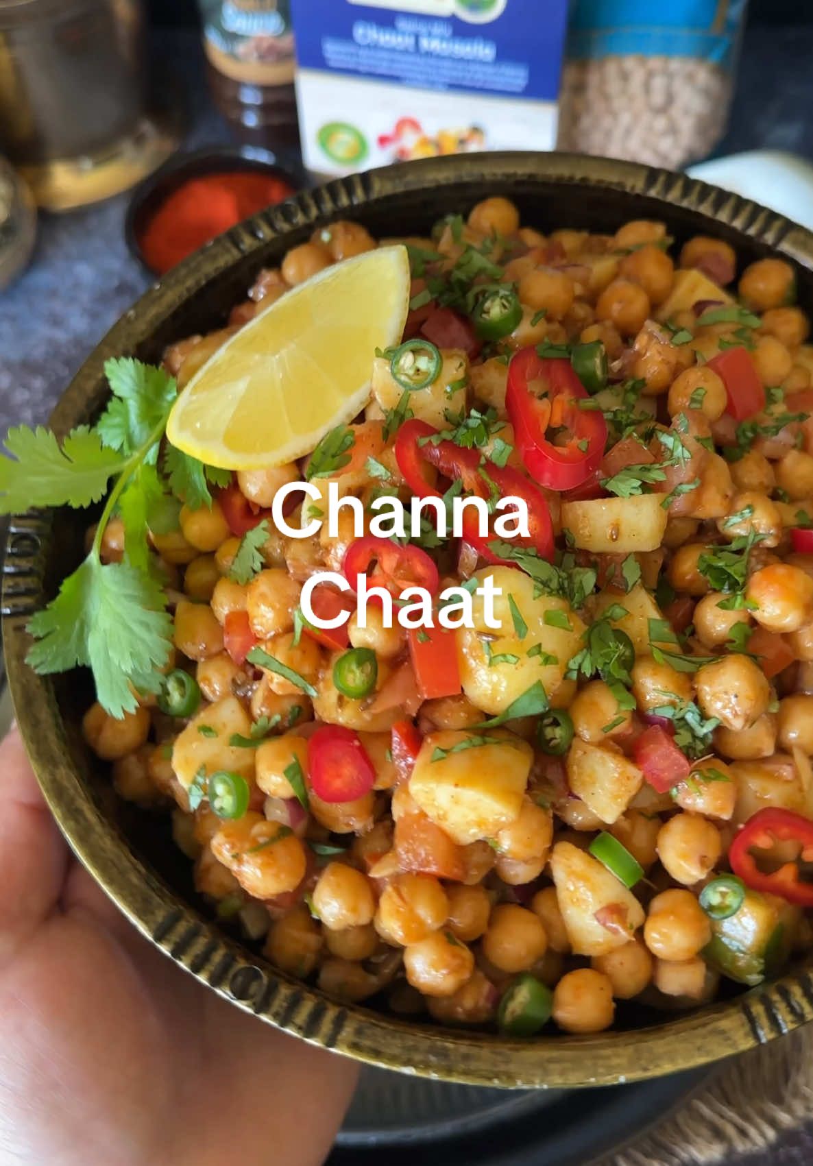 Pakki hui channa chaat! @Aib Foods Ltd  Spice Up Your Snack Time with Homemade Channa Chaat, a beloved Indian street food dish that brings together the wholesome goodness of chickpeas, tender boiled potatoes, and a medley of fresh vegetables. This delightful chaat is bursting with spices, tangy tamarind sauce, and a splash of zesty lemon juice, making it the perfect snack or appetizer for any occasion. Whether you're hosting a gathering or simply craving a savory treat, this Channa Chaat is sure to impress! Serve it garnished with fresh coriander and crispy sev for an extra crunch. Enjoy the explosion of flavors and textures in every bite! #iftar #iftarkitayyari #iftarrecipe #iftarideas #channachaat #chat #chaat #streetfoodindia #indianfood #streetfood #indianstreetfood 
