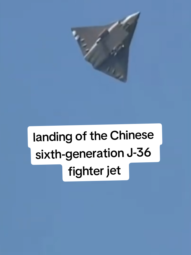 Replying to @piggybank888 While the US government is announcing the new sixth-generation #F47 #fighter jet, which costs over $300 million, clear and high-quality footage of the landing of the Chinese #sixthgenerationfighter   #J36 #fighterjet has appeared 