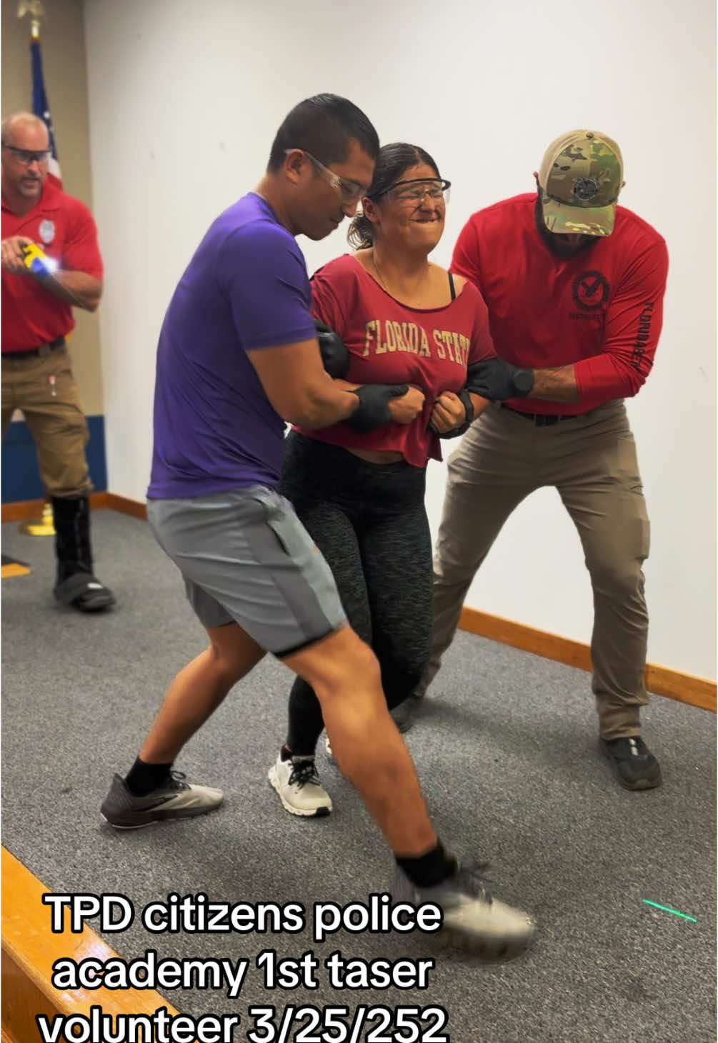 First (and hopefully only) time getting tased! The most brutal pain i've ever experienced, so impressed with all the officers and other CPA students that got tased!! #taserday #theride 