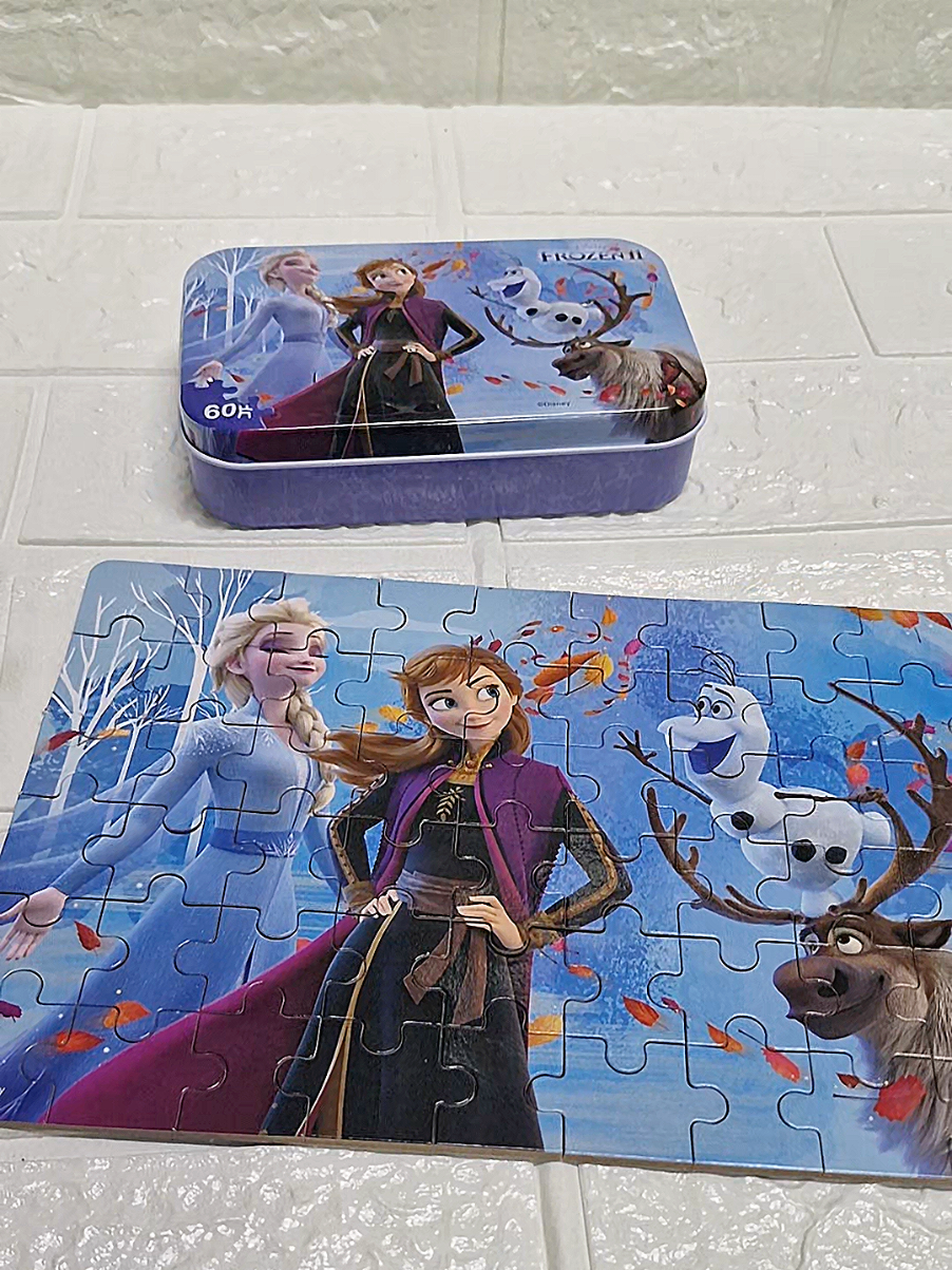 จิ๊กซอว์ไม้ดิสนีย์ Frozen มาพร้อมกล่องเก็บ จิ๊กซอว์60ชิ้น เล่นสนุกเสริมสร้างสมาธิ #jigsaw #ของเล่นเสริมพัฒนาการ #จิ๊กซอว์ไม้ #จิ๊กซอว์ #ของเล่นเด็ก #ดิสนีย์ #เอลซ่า #frozen 