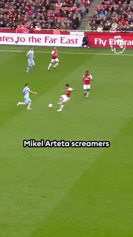 Mikel Arteta knew how to strike a ball 💥 #PremierLeague 