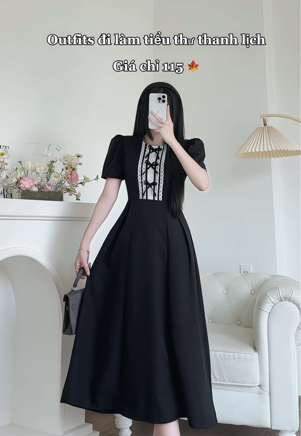Vừa lịch sự, vừa xinh, sang sang nhẹ nhàng😚 #fyp #damdai #fashion #goclamdep 