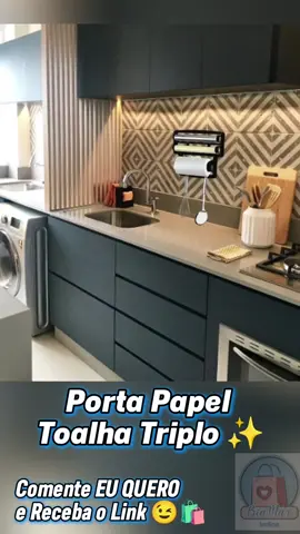 #creatorsearchinsights  Porta Papel Toalhas Triplo ✨  Comente EU QUERO para receber o Link 😉🛍️