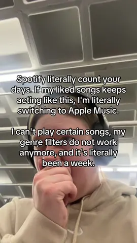 I'm so frustrated with this Spotify. I've been loyal to you for over a decade. I've tried uninstalling & reinstalling, deleting cache data & the app doesn't need any updates. @Spotify  #spotify #spotifyissues #applemusic #switchingtoapplemusic #fyp #viral #spotify2025 #wisconsin #gymrat #music #music #streamingwars #spotifypodcast #streamingservices #musicstreamingplatforms #platforms #artists #musicartists #viralvideo #countyourdays 