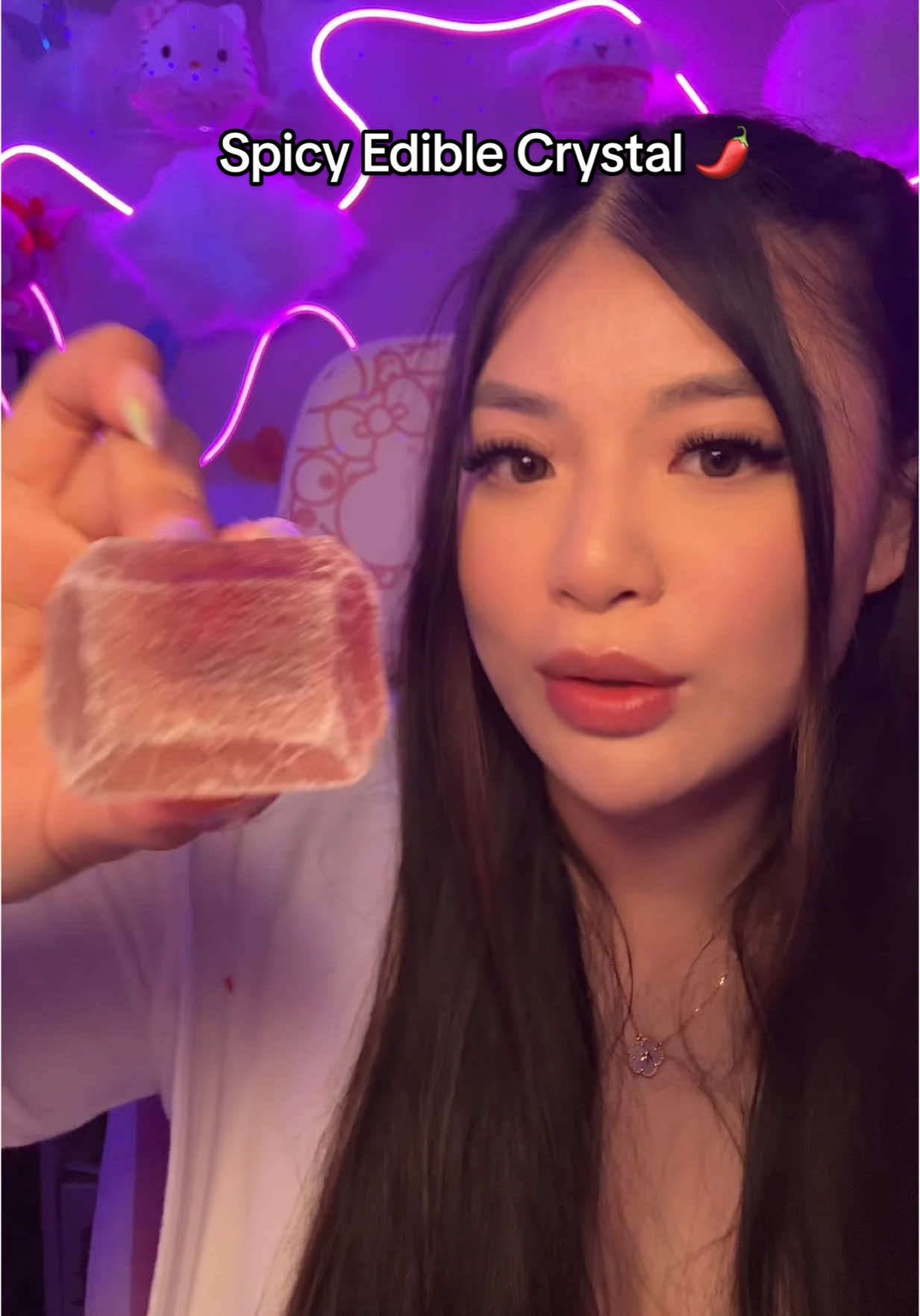 Spicy 🥵 use code “JOYCEFUL” @Silky Gem Crystal Candy #asmr #asmreating #asmrmukbang #asmrcrunch #eating #fyp 