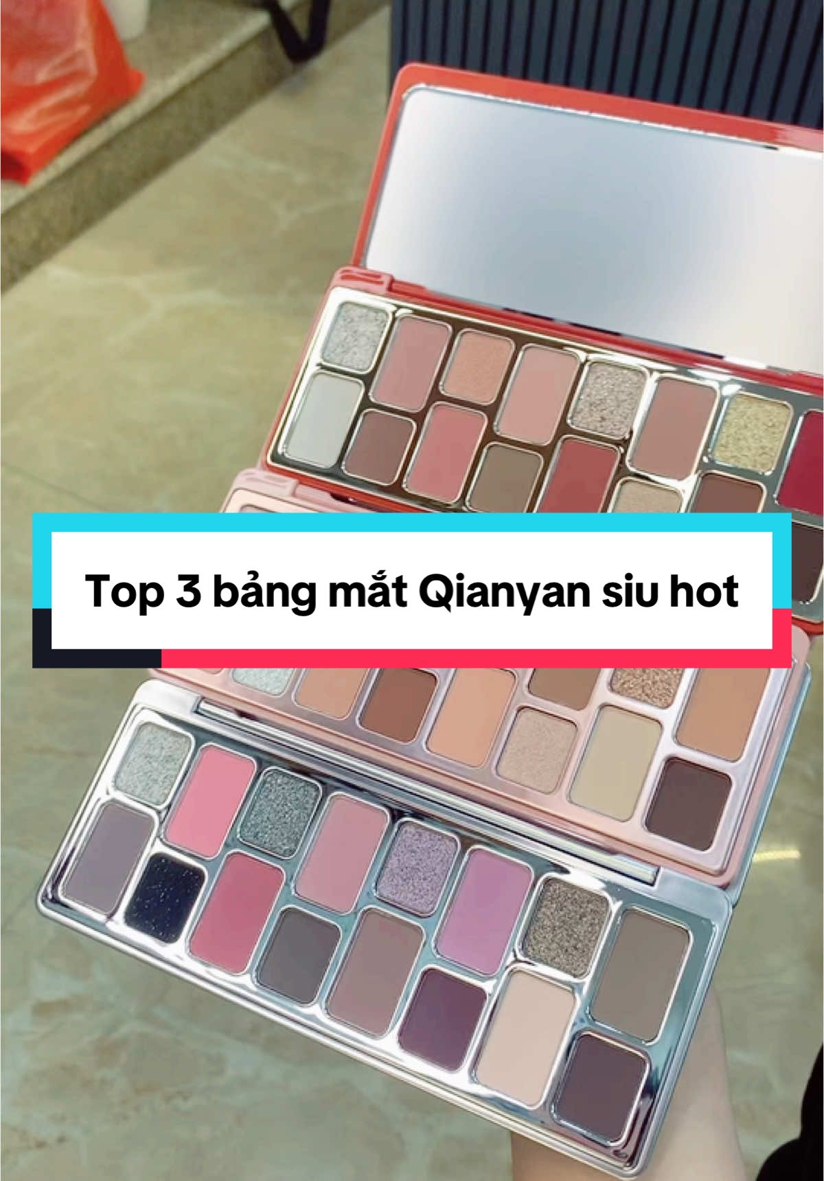BẢNG PHẤN MẮT CHEERYEP (QIANYAN) siêu hot ❤️ Với 16 ô màu kết hợp cả màu lì matte, màu nhũ, bắt sáng, nhũ. Chất phấn mịn, các màu nhũ với chất phấn dạng bùn mềm giúp chống trôi phấn, bám màu lâu hơn#bangmatqianyan #qianyan #huyenmiempmakeup #makeup 