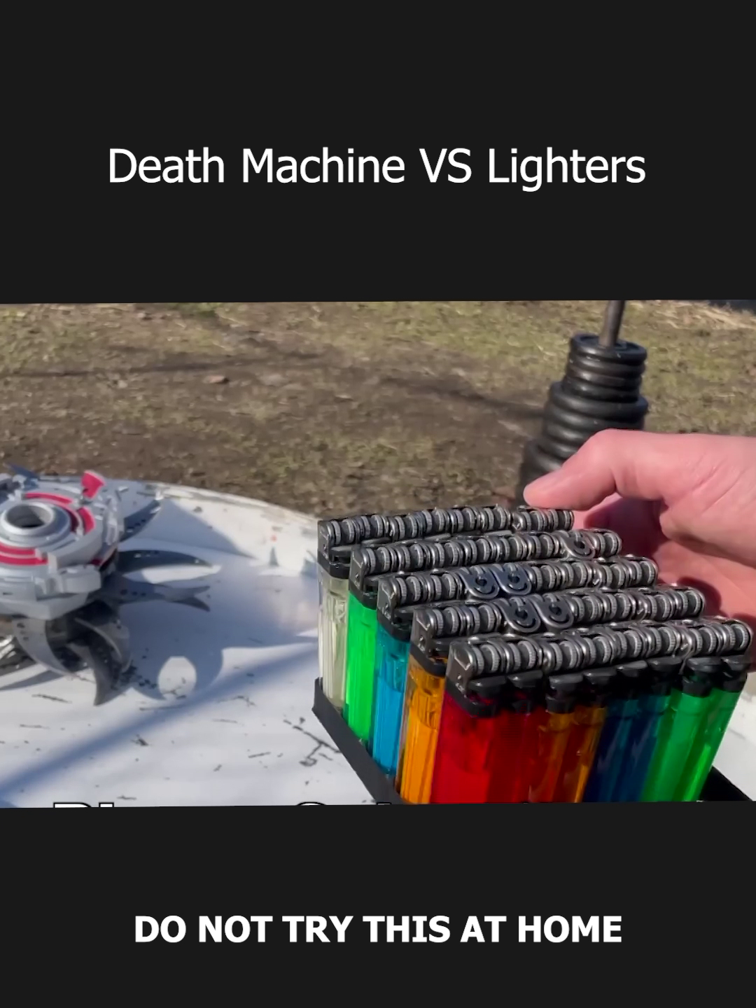 Spinning Death Machine VS Lighters. #fyp #lighters
