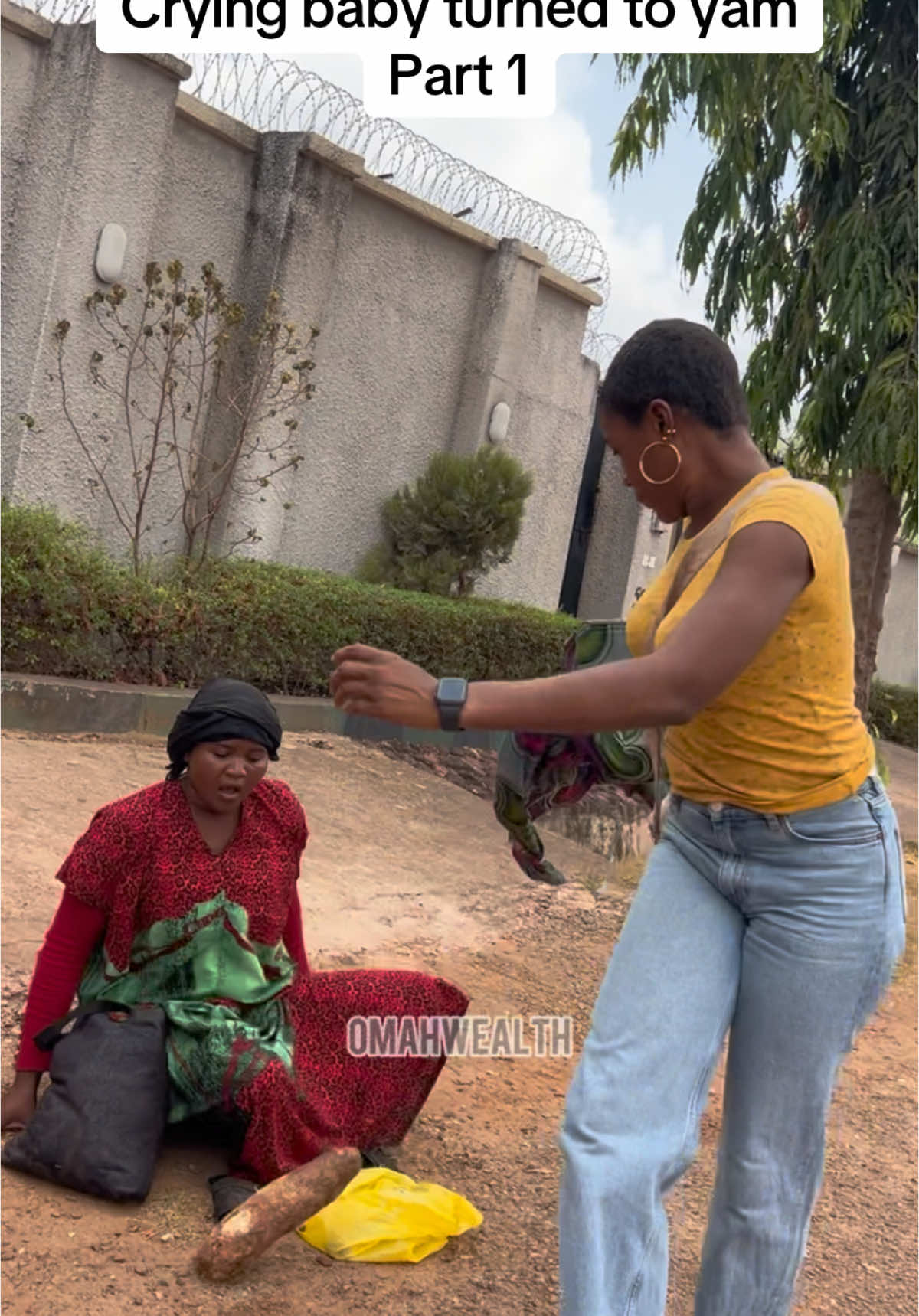 Crying baby turned to yam #omahwealth 
