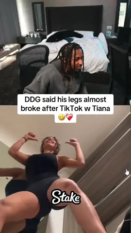 DDG said his legs almost broke after TikTok w Tiana 🤣❤️‍🩹#ddg #tiana #fypシ゚viral🖤tiktok☆♡ #viral #trending #blowthisupforme #fypシ゚viral #fypppppppppppppppppppppppp @tiana musarra @DDG 