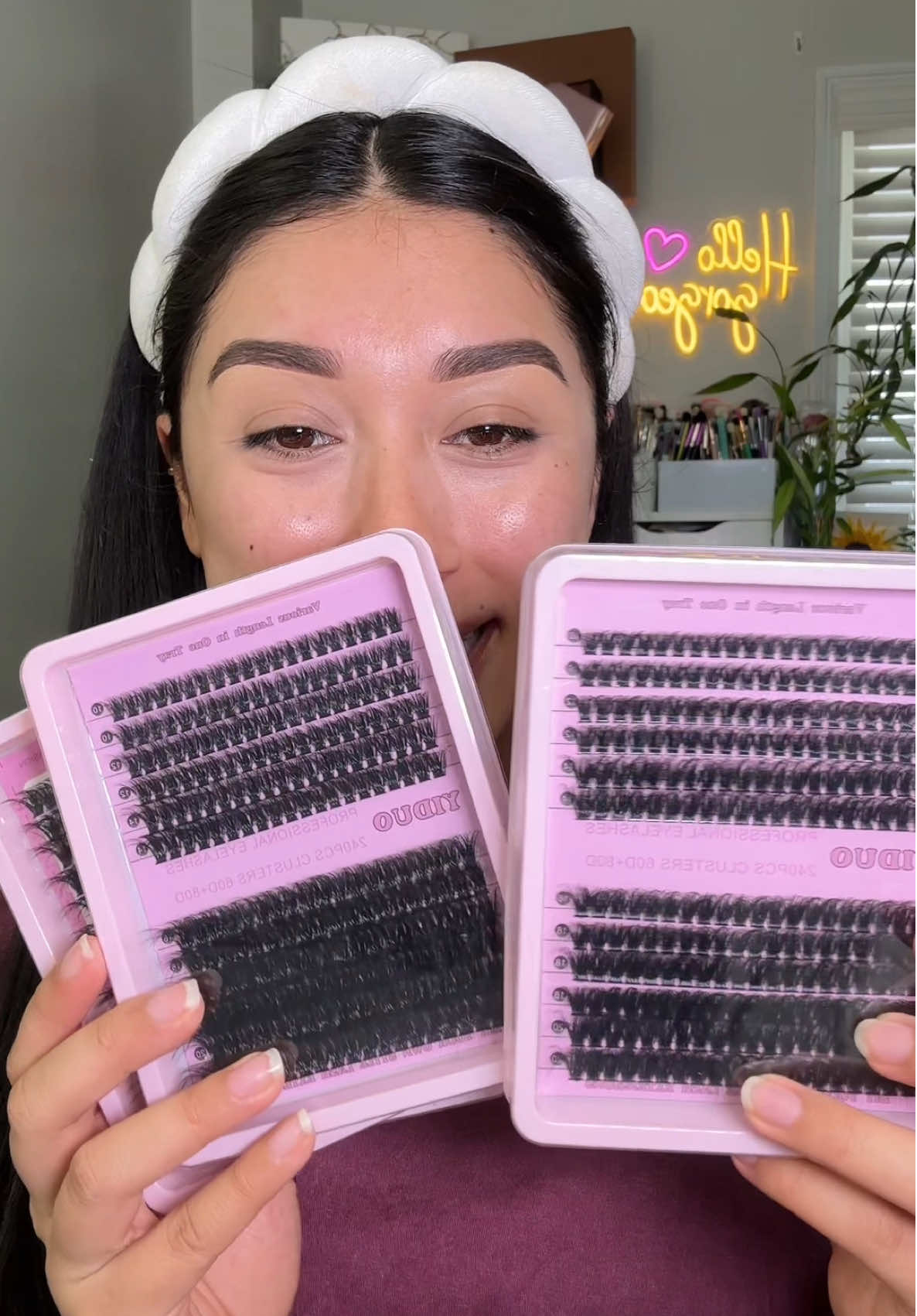 Replying to @Ivette Araiza 🌻 me encantaron 😍🥰 super fácil de aplicar y lo mejor de todo que te duran más de una semana 😍 #lashextensions #yiduolashclusters #yiduolashes #lashextensionsdiy #extensionesdepestañas 