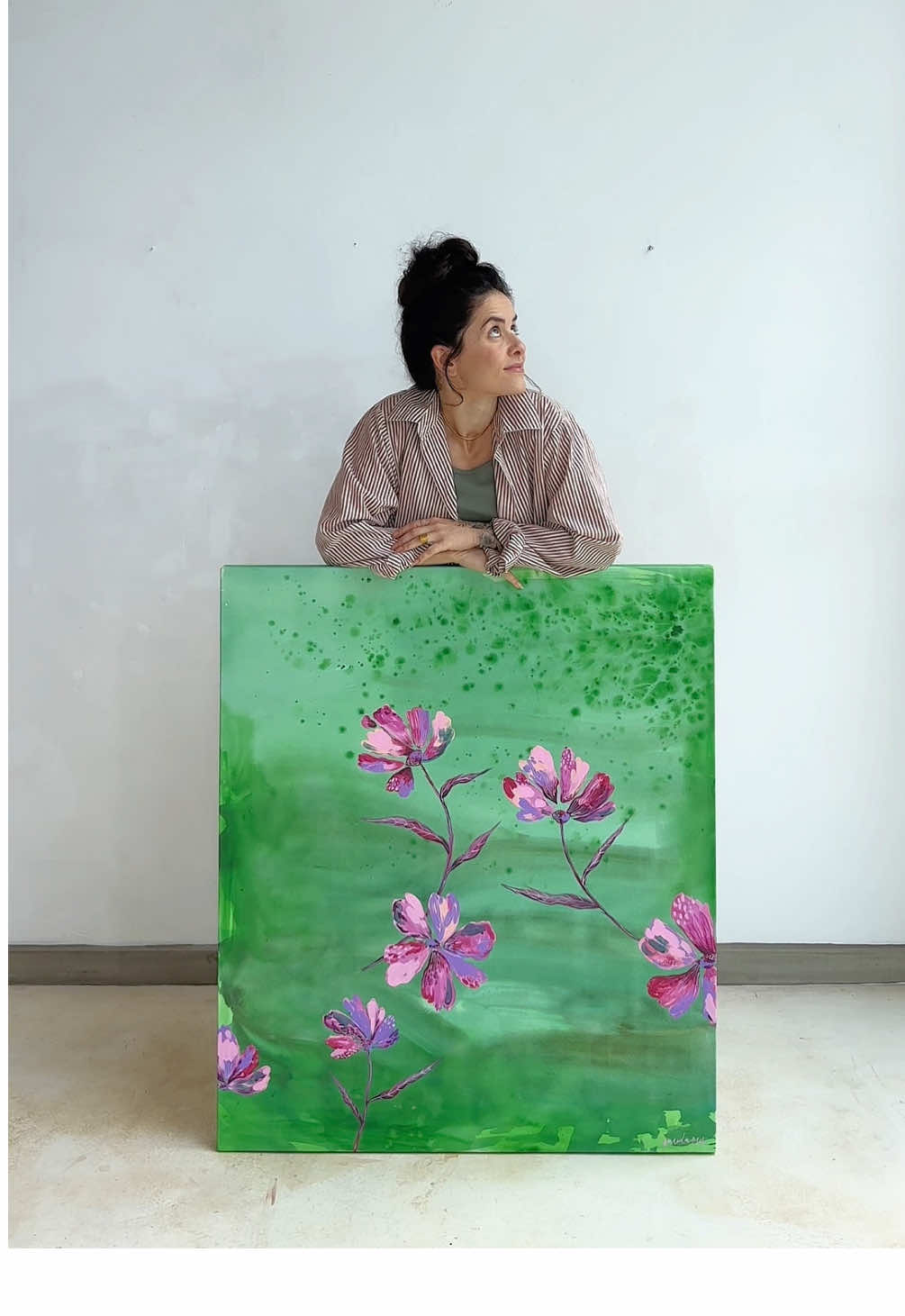 Meu avesso é verde esmeralda: bravagaleria.com 💚 #arte #arteéfôlego #art #pintura #abstratos #originais #quadros #amandamol #decor 