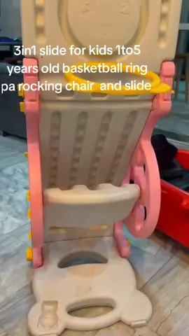 3in1 slide for kids 1to5 years old basketball ring pa rocking chair and pa slide #gstoys #kids #toys #fypppppppppp #kidstoys #highlight #fyp 