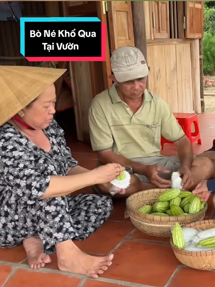 Bò Né khổ Qua Cuốn Bánh Tráng, Mắm Nêm - Bữa Ăn Gia Đình Quê Hái Khổ Qua Nhà Con Gái -- Cow dodge#quenhacome #monngonmientay #amthucmientay
