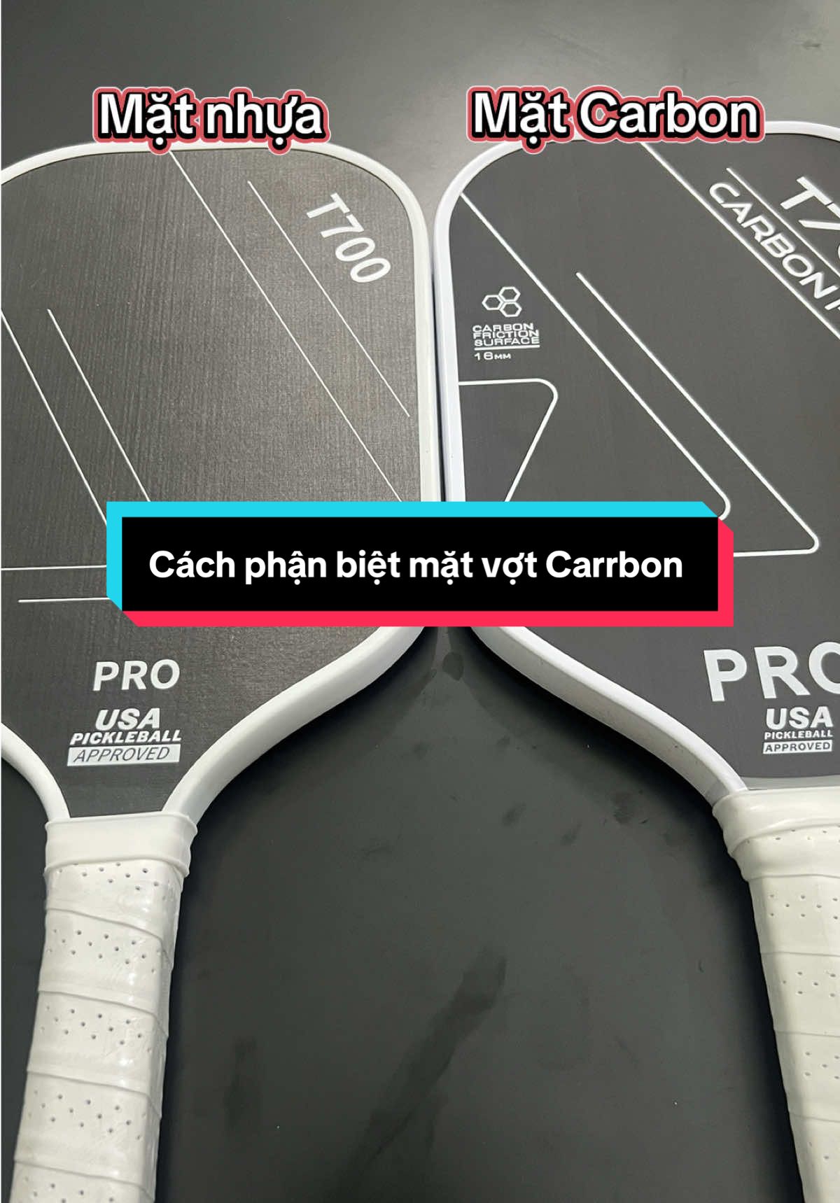 T700pro Cách phân biệt (mặt nhựa) và mặt (carbon) với hàng T700pro ngay hôm nay để không bị nhầm #pickleball #pickleball1999 #cảnhminhsport #thethaocanhminh #pickleballt700pro #t700pro #t700 #tiempickleball 