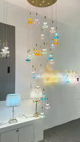 Dive into a kaleidoscope of light with this colorful crystal chandelier from Arts Lighting!  #ArtsLighting #ColorfulCrystalChandelier #LightingArt #UniqueLighting #InteriorDecor #StatementPiece #LuxuryLighting #HomeLighting #DecorativeFixtures #Lightinglnspiration #ChandelierLove #MulticoloredLights #pendantlight #OEM #ODM