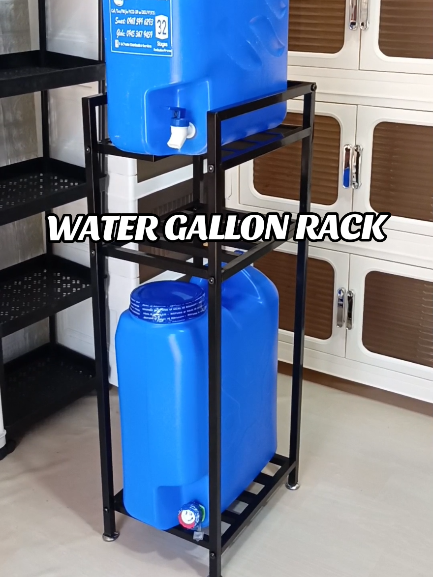 Water Gallon Rack Stand! space saver talaga to! kung nakapatong parin sa lababo niyo mga water gallon niyo it's about time to check this out! just click the yellow basket. #gallonrack #watergallon #watergallonrack #gallonrackstand #rack #rackstand #rackstandforwatergallon #rackorganizer #spacesaver #quality #affordable #affiliate #affiliatemarketing 