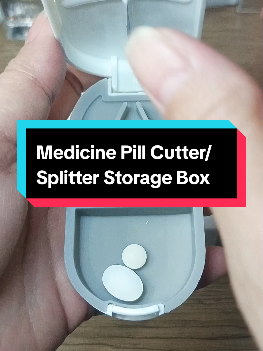 Effortless! Pill Cutter Storage Box/ Medicine tablet Splitter. Affordable and durable #pillcutter #medicine #splitter #medicineorganizer #medicinestorage #fyp 