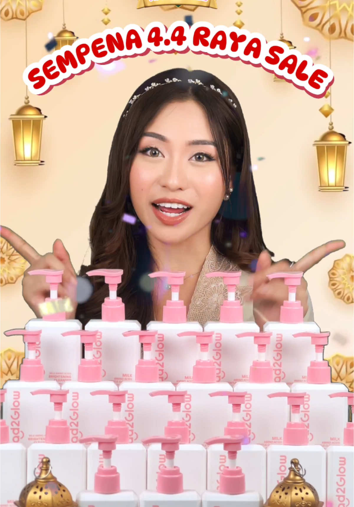 ❗️G2G 4.4 RAYA SALE❗️ Late-night Raya gatherings? 🏡 Don’t forget to cleanse before bed for radiant skin tomorrow! 💚💗 Don't miss out! Tune into our LIVE session now to snag exclusive vouchers! ✨ #g2g #gladtoglowmalaysia #glad2glow #skincareMalaysia #rayasale 