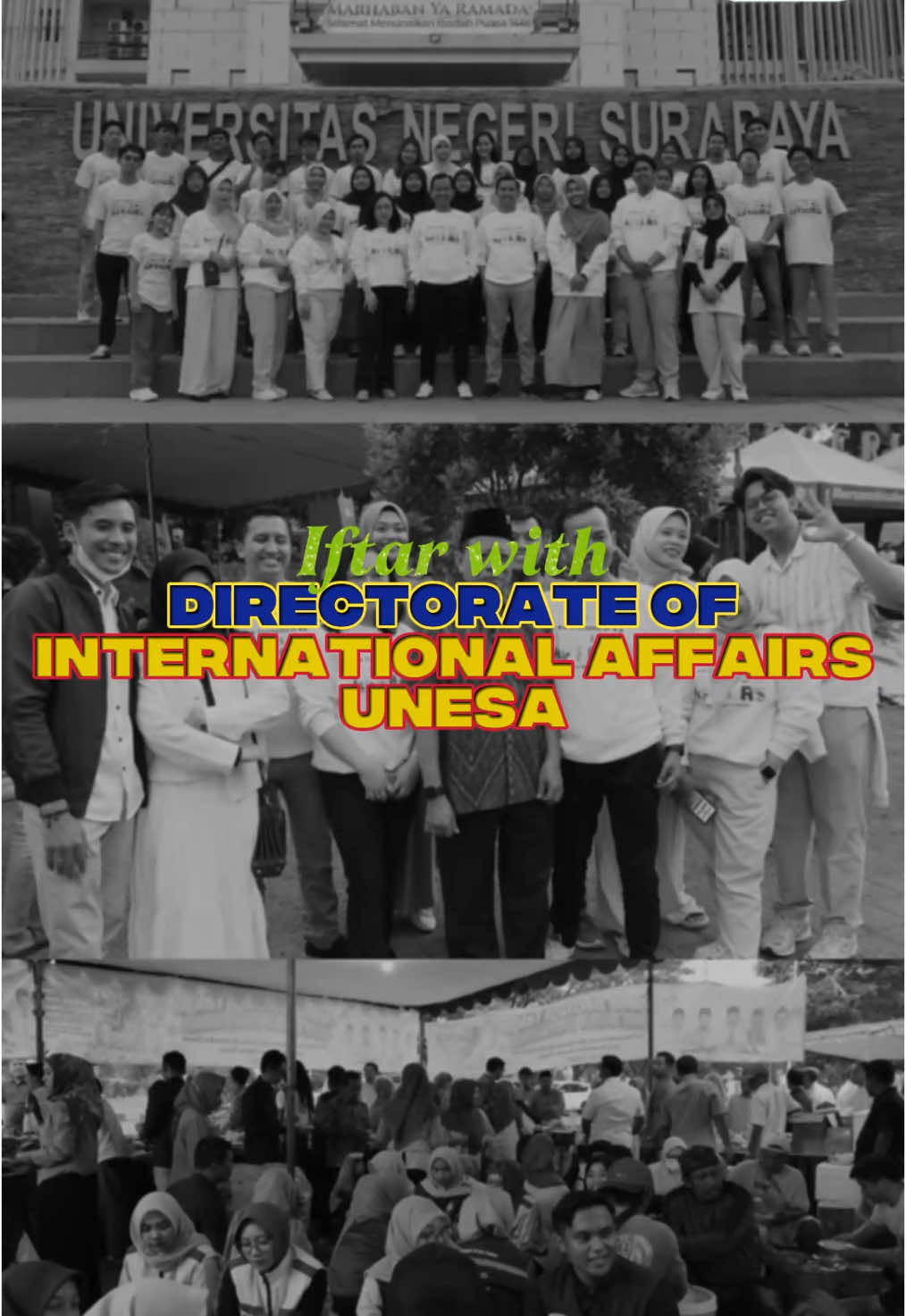 [IFTAR GATHERING: Iftar With Directorate of International Affairs UNESA 🌟] This Ramadan, OIA UNESA has conducted a wonderful iftar gathering held at UNESA's main gate where many exciting activities have been successfully held ✨ With wonderful joy and glorious smile, our team has participated in lots of activities, from delivering evening meals first-hand, washing dishes, all the way to hearing tons of support and feedback for this special event 😍 Without further ado, let's have a look on what we've covered on this reel, and feel free to share the excitement that you have experienced from this wonderful iftar gathering event 🌟  ___________________ Please find us on: Instagram: @oiaunesa LinkedIn: OIA Unesa Tiktok: oiaunesa ___________________ #OIAUnesa #KUIUnesa #Iftar #IftarGathering #TakjilHunting #RamadanEdition #Ramadan2025 #UnesaSatuLangkahdiDepan