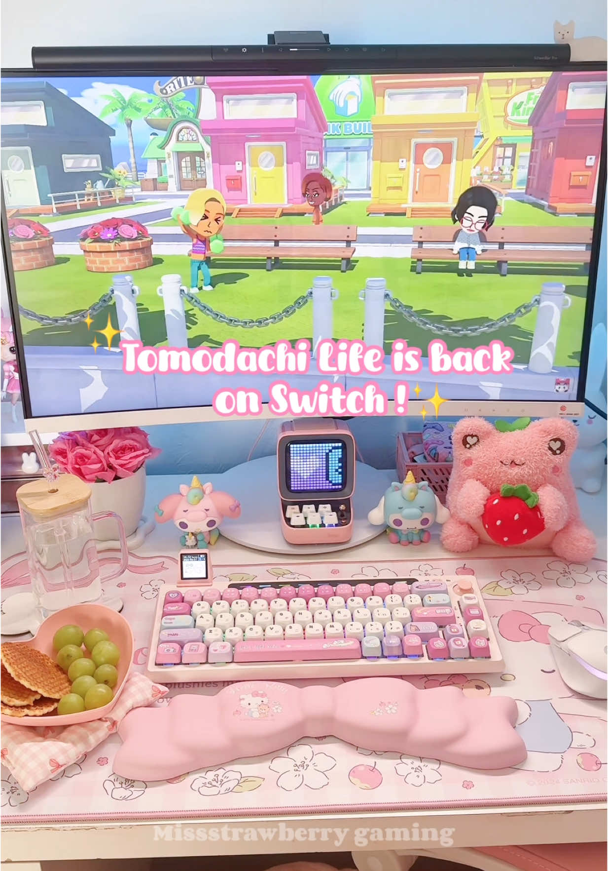 Today’s Nintendo direct was crazy ! 😍  I saw that many of you hoping for a new Tomodachi Life game 👀 It’s finally official, Tomodachi Life: living the dream ✨ will be released on Nintendo Switch (surely the Switch 2) in 2026 ! 🎉  Are you looking forward to it ? 💗 #tomodachilife #nintendoswitch #switchgames #cozygames #simulationgame #gaming #GamingSetup #pinksetup 