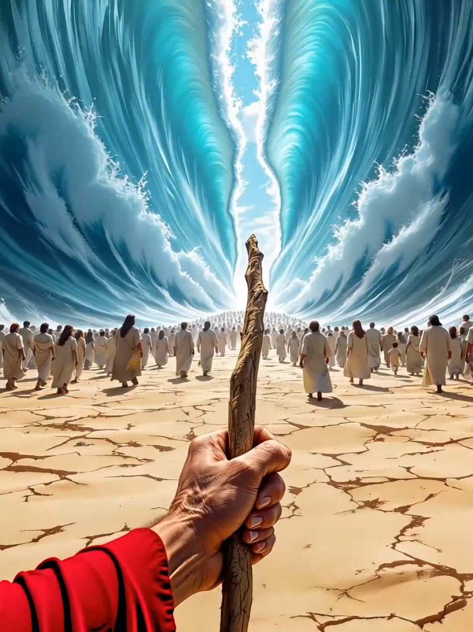 Jesus ist King #jesus #viral #water #moses #bible #pov #cinematic #explore #reels #christanity #sea #split #foryou #fyp #fy #trends 