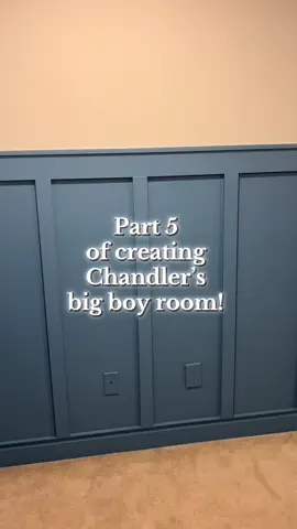 Can you even tell it’s a stencil??  🤩⭐️✨🌟 #stencilwallpaper #toddlerroommakeover #toddlerroomideas #nurserytoddlerroom #bigboyroom #bedroommakeover #diybedroommakeover #fyp #foryou #foryoupage 