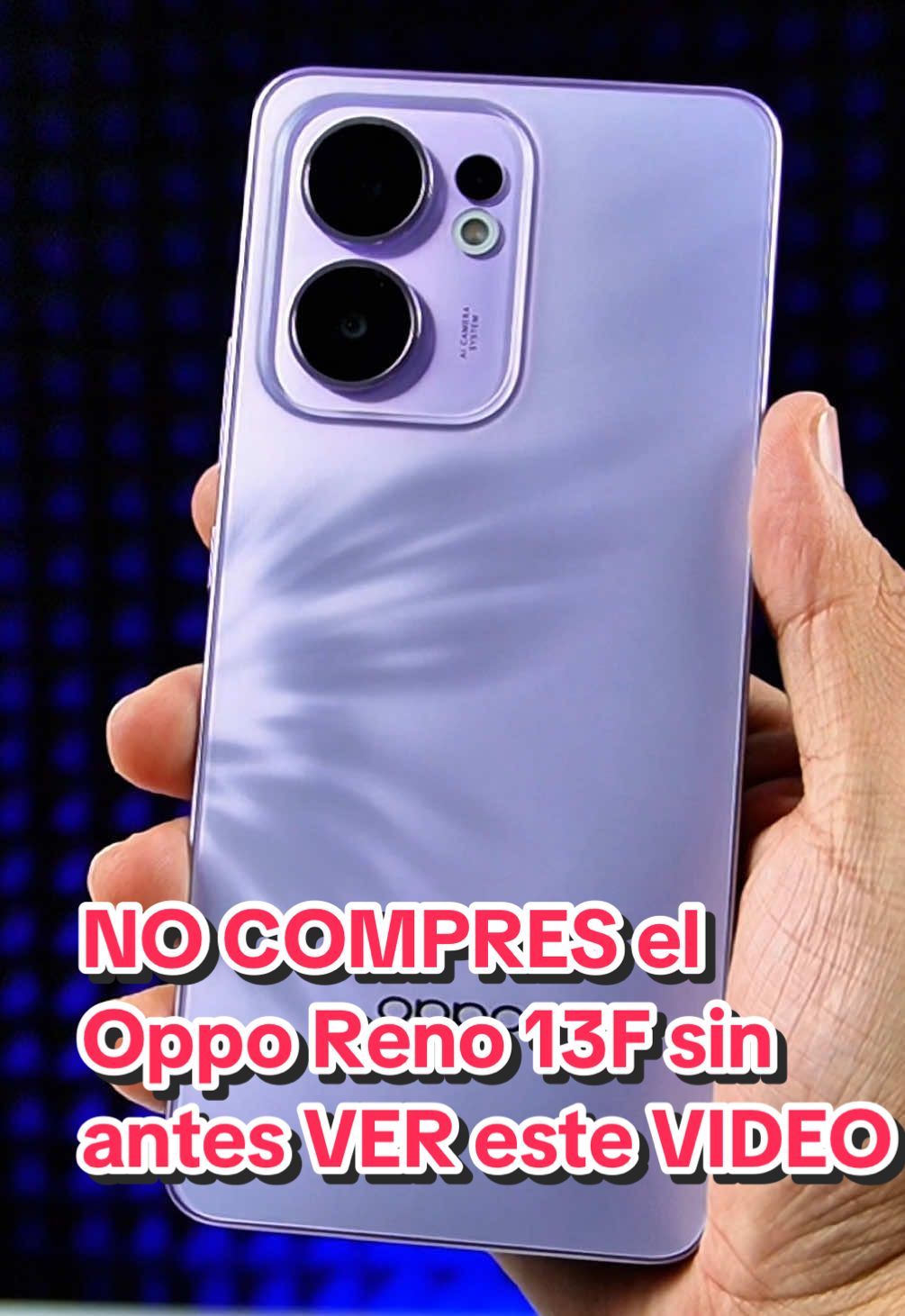 Este es el OPPO Reno 13F, un smartphone de gama MEDIA de @OPPO Perú con cámara OIS de 50MP, 8MP Gran Angular, 2MP macro y Selfie 32MP, con la que podrás grabar a 4K a 30FPS. El procesador de este equipo es Snapdragon 6 Gen 1, 12GB de RAM + 12GB virtuales y 256GB de almacenamiento Además, el OPPO Reno 13F tiene pantalla AMOLED de 6,67