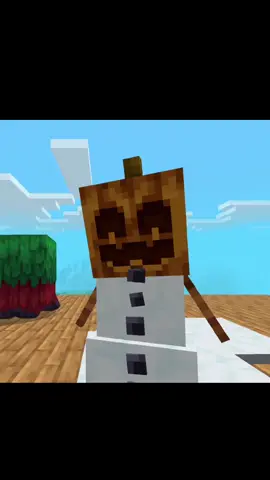 el muñeco de nieves hace corazones en #Minecraft 