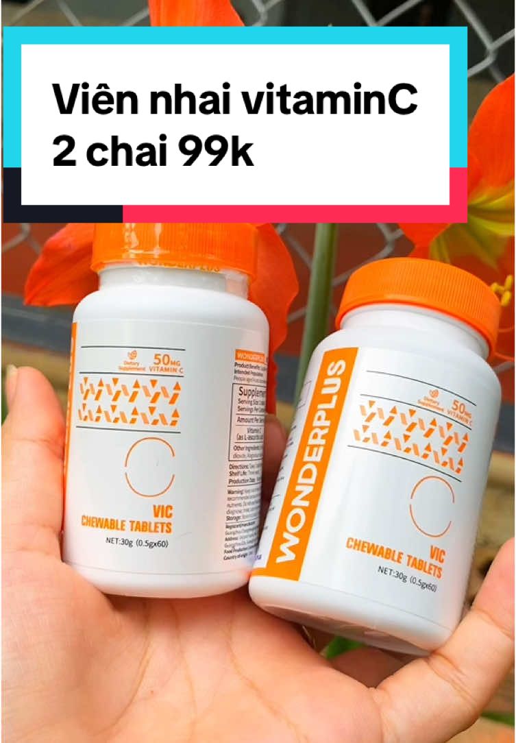 Viên nhai bổ sung vitaminC khỏe trong đẹp ngoài anh chị tham khảo nha #viennhaibosungvitamincwonderplus #xuhuong #khoetrongdepngoai #ttlktiktokshop #xhhhhh 