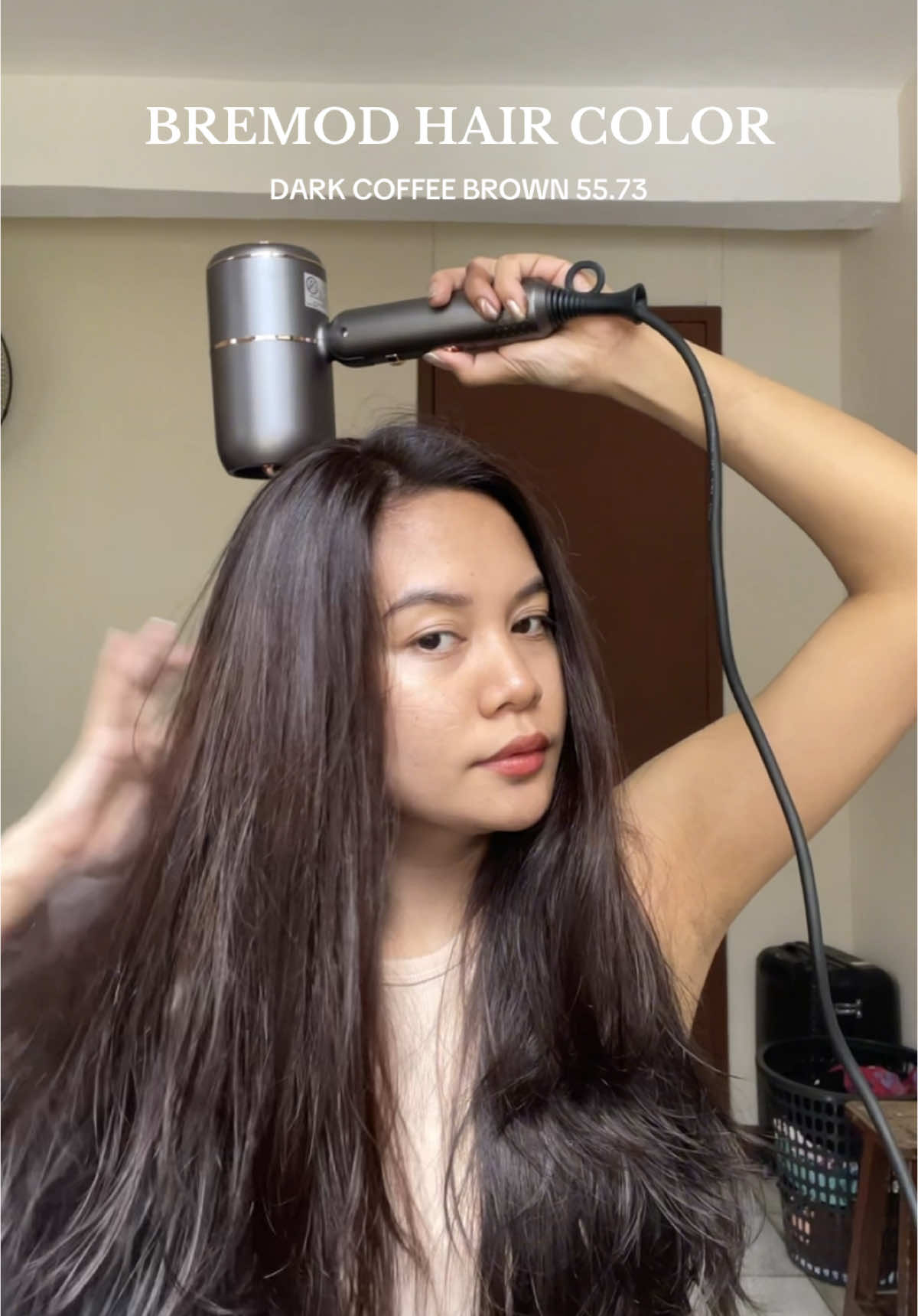 DARK COFFEE BROWN HAIR COLOR BREMOD  #haircolor #haircoloring #bremod #bremodhaircolor #haircolorideas #foryou 