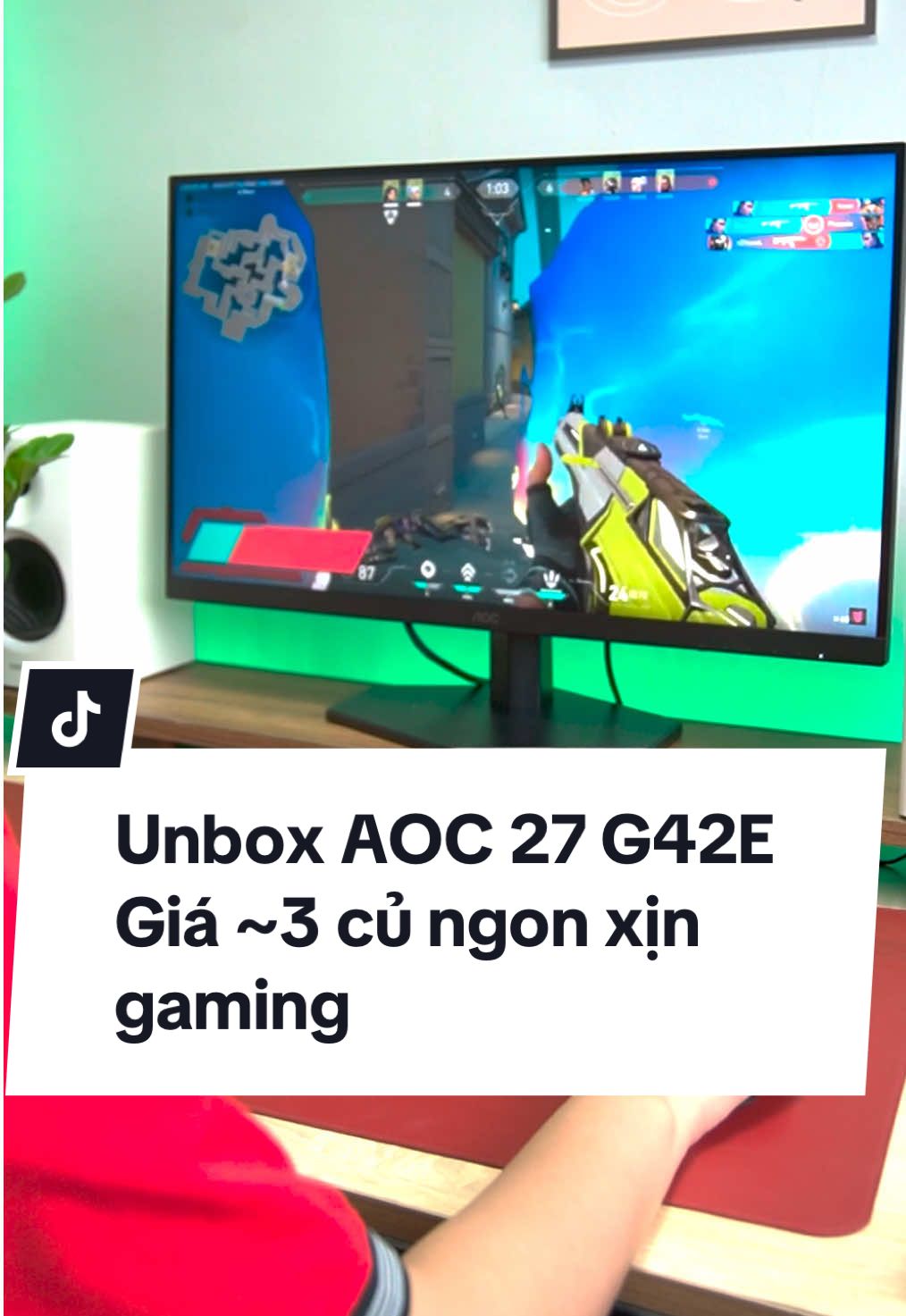 Unbox Màn AOC 27icnh 180ghz siêu ngon chơi game #tminsvn #unbox #aoc #aoc27g42e @Tminsvn 