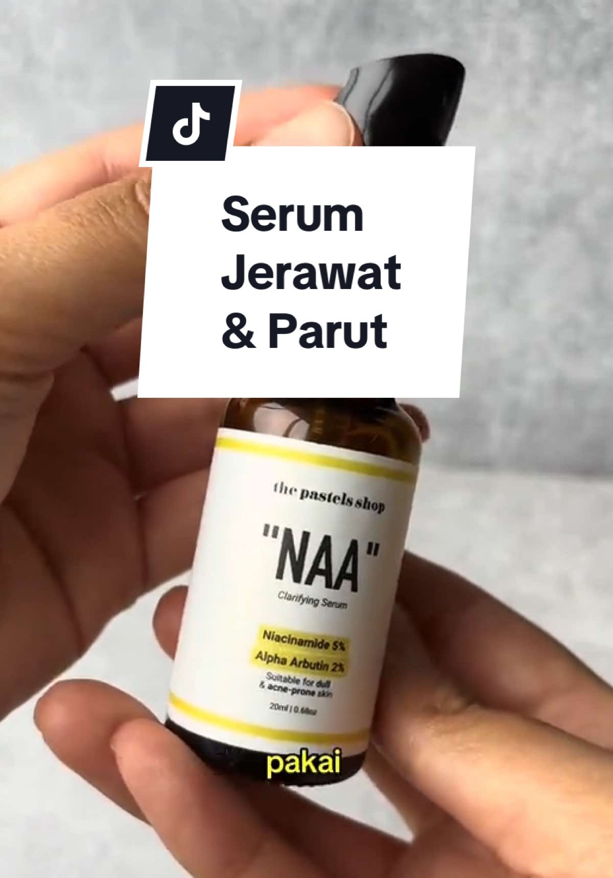 Replying to @umie dya enterprise selain mencerahkan ia adalah formulasi yg juga bagus utk kulit berminyak dan berjerawat ✨ #thepastelsshop #transparencyinskincare #createdbychemists #naaclarifyingserum #naaserum #niacinamideserum #alphaarbutinserum 
