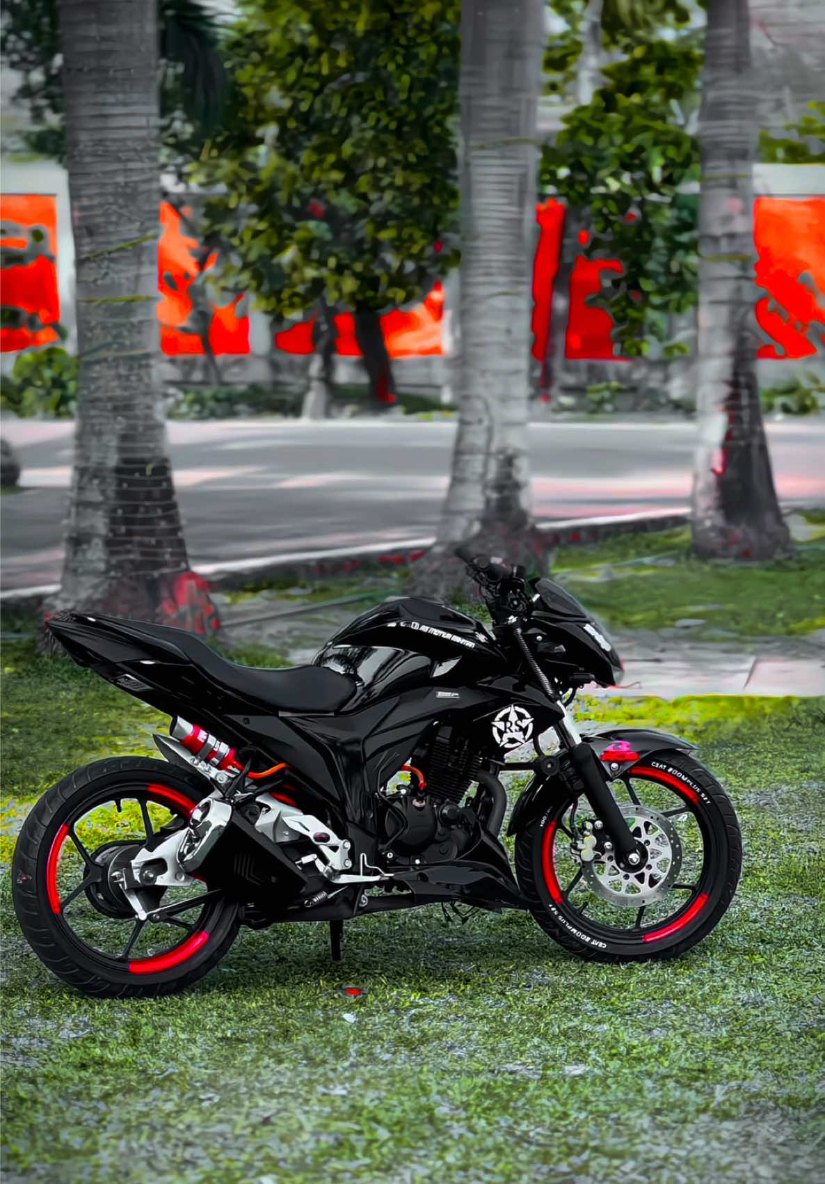 Gixxer monotone 🖤#foryou #foryoupage #viral #video #bike #bdtiktokofficial @TikTok Bangladesh 