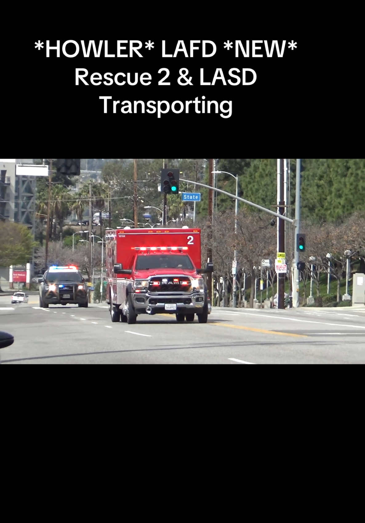 LAFD Rescue 2 & LASD Transporting #lafd #firstresponders #firefighters4freedom #fyp #brotherhoodbuffs #gogetembrothers #code3 #thinredline #losangelesfiredept #losangeles #rumblersiren #dtla #whelencore 