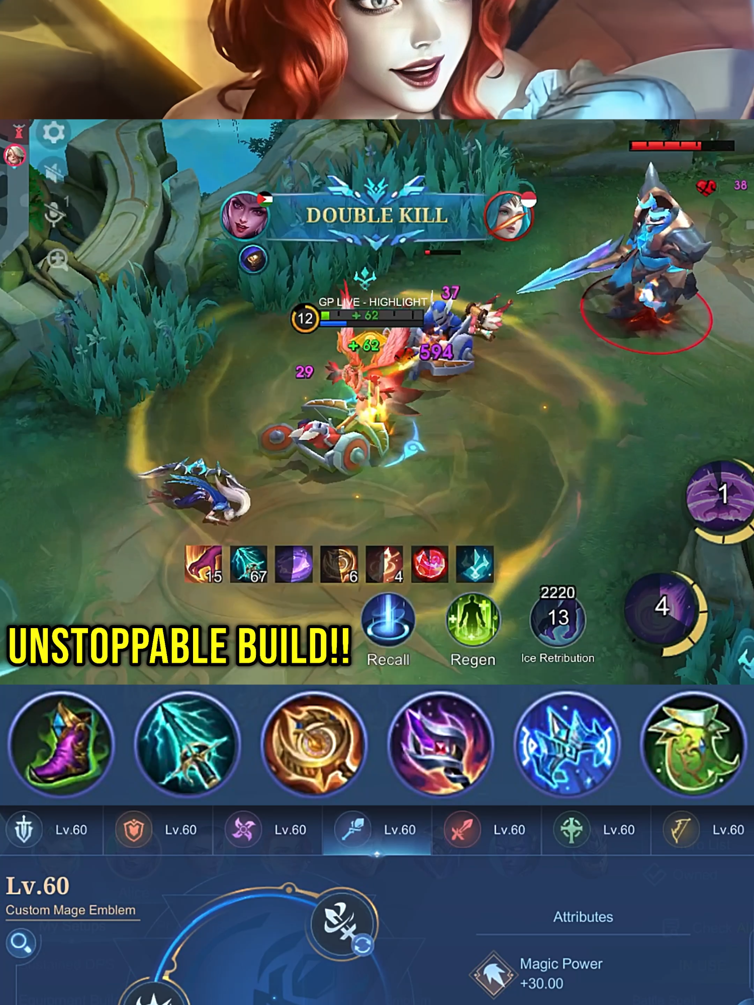 Alice Best Build 100% Unstoppable (Part 18) - MLBB #gameplayproplayer #alice #MLBB