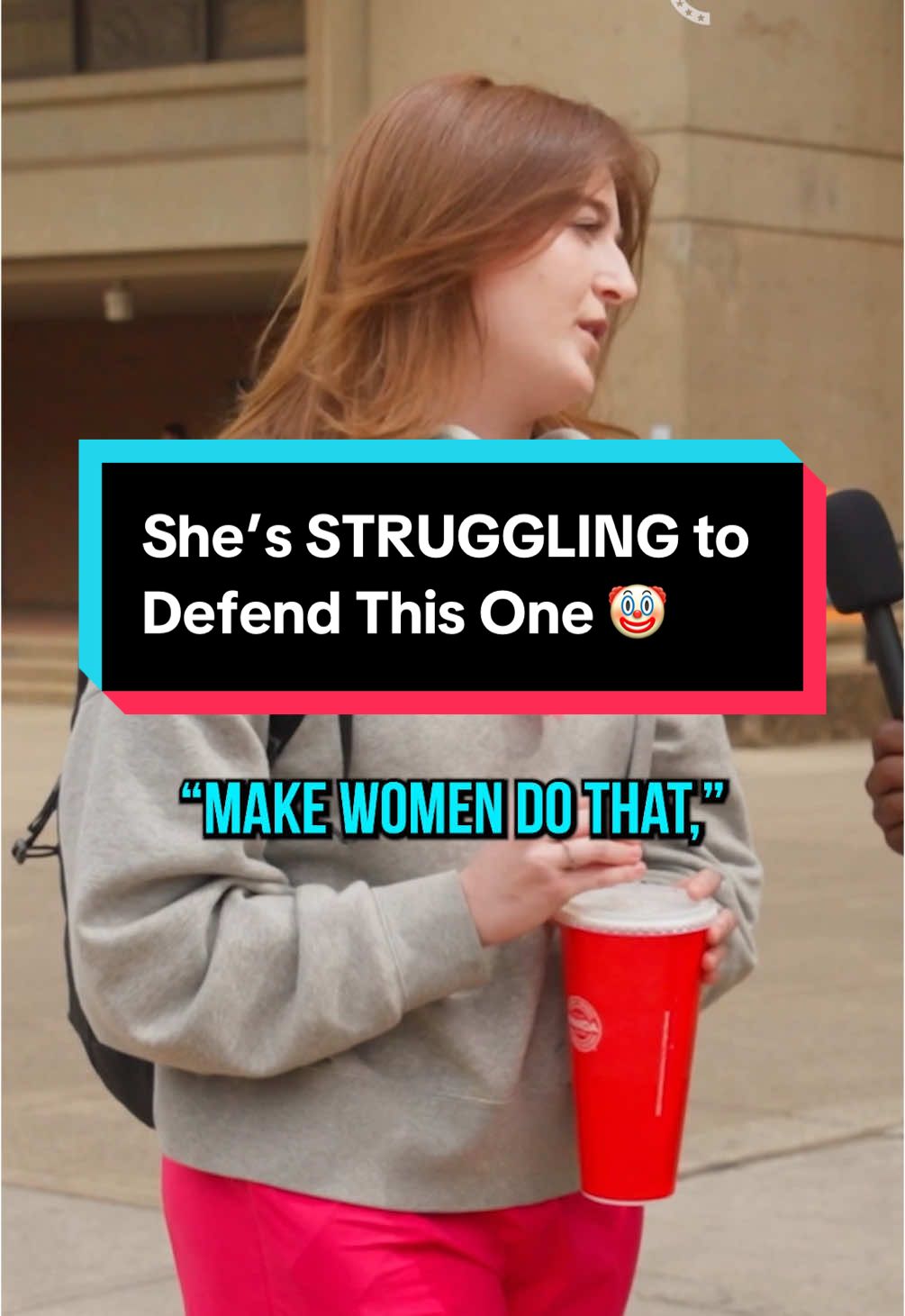 She’s STRUGGLING to defend this one…   #charliekirk #trending #fyp 
