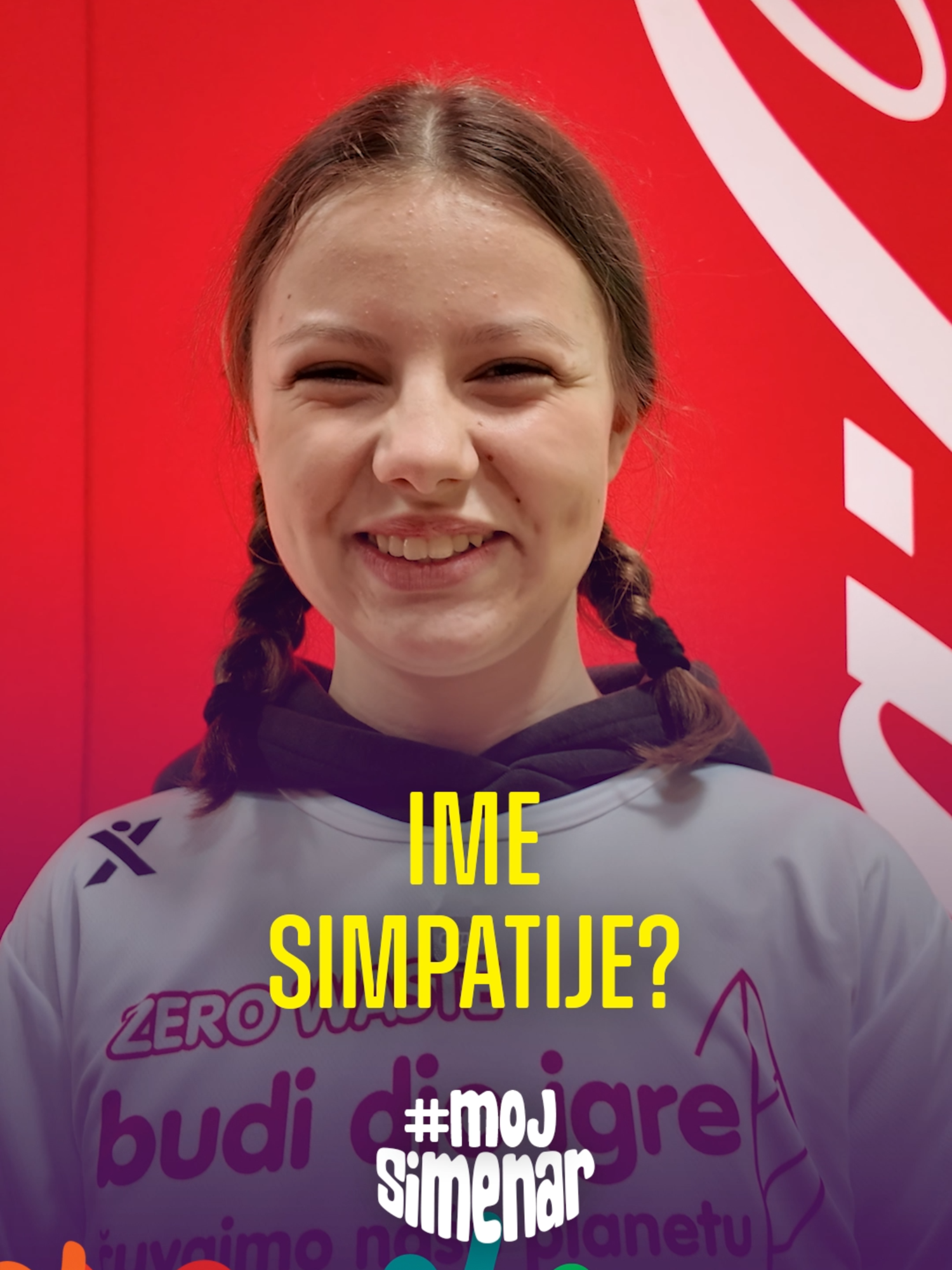 SIMenar // Amina Kahrić :) Ime simpatije?  #SIMenar #SIMenar2025 #igresuzakon #PlazmaSIM2025 #zajednokaojedantim #sim2025 #druženje #zabava #natjecanje #takmičenje #radost #ekipa #sport #osmijeh #prijateljstvo #djecasuzakon #prijatelji #škola #15godina #15rođendan @plazma_zvanicna