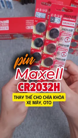 Pin Maxell CR2032H dùng thay thế cho chìa khóa xe máy, oto...#pin #cr2032 #pindungluongcao #lithiumbattery #battery #dientutienich 