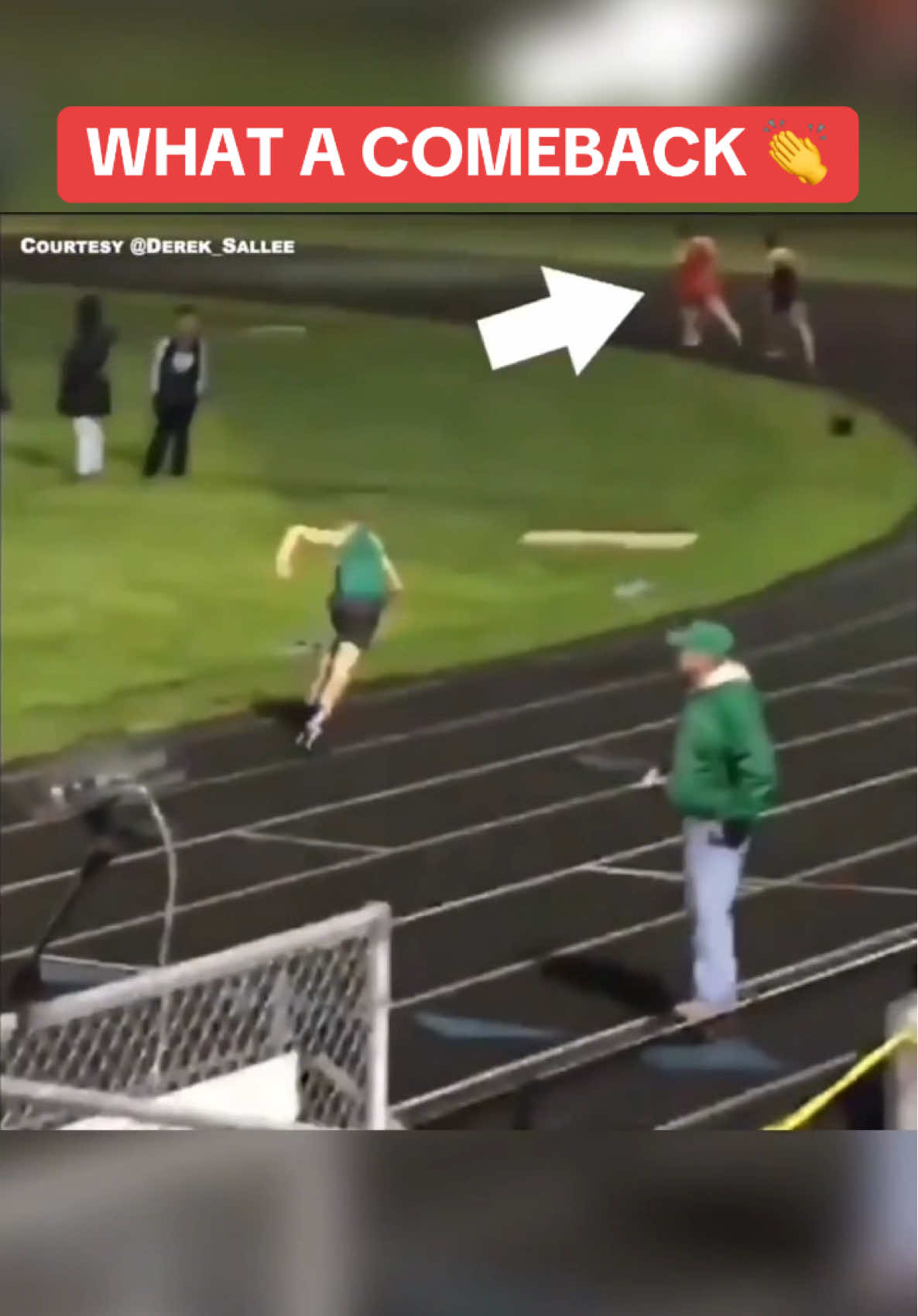 Never give up 💪💨 #track #trackandfield #comeback #nevergiveup #speed #fast #insane #race #meet #highschooltrack #highschoolsports #athlete #sports #highlight 