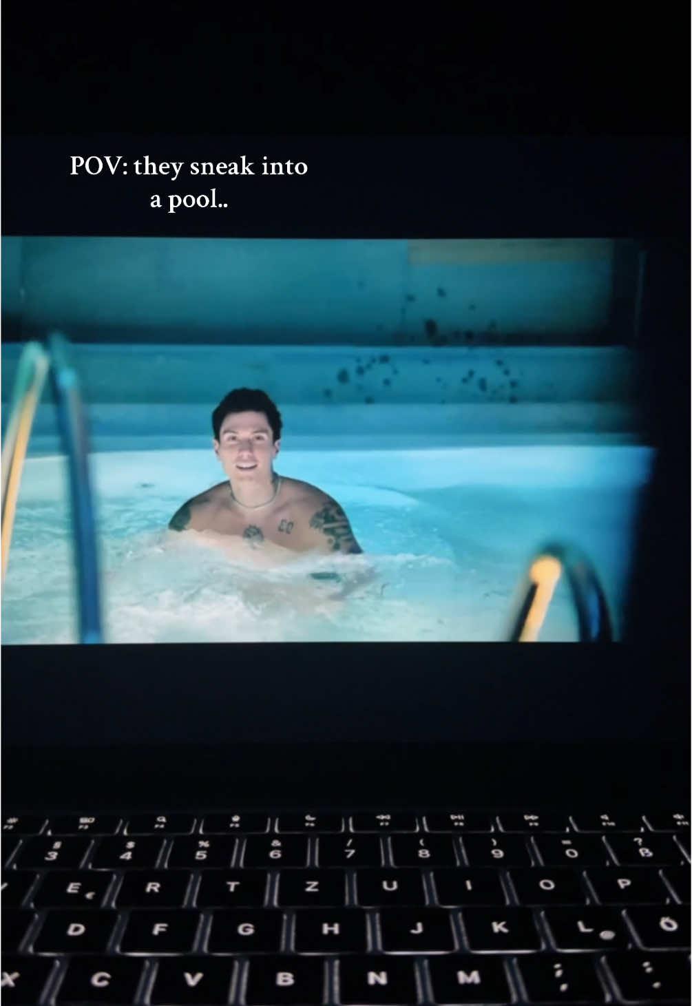 the only scene out of both movies that got to me honestly..  #timeisup #romancemovies #romantico #fyp #foru #BookTok #cinematic #pool #tension #couple #Relationship 