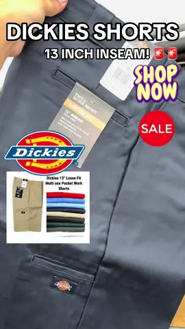 DICKIES SHORTS 13 inch inseam back in stock #dickies #bendavis #fbcounty #og #chicano #lowrider #fyp #fashion #pants #tiktokshop #sale #new #trending #viralvideo #viraltiktok